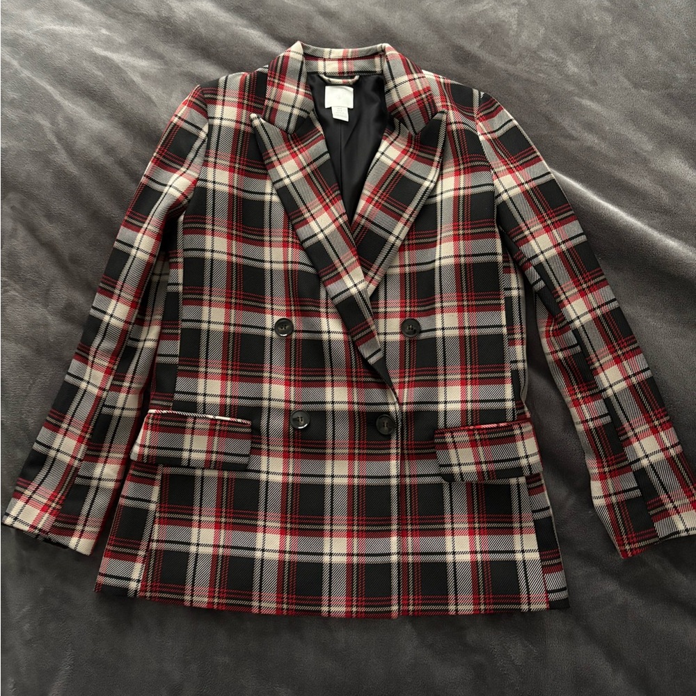 H&M Plaid Double-Breasted Women's Jacket